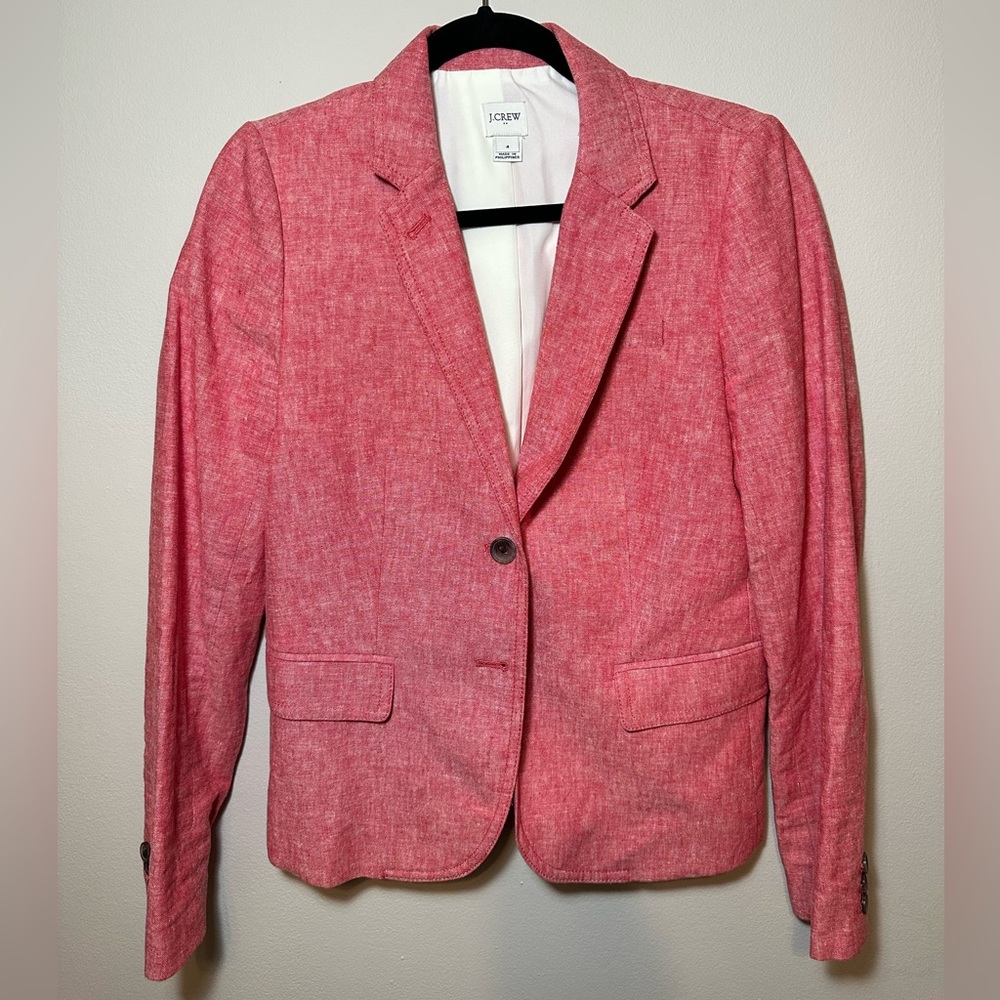 Women’s coral/salmon J.Crew blazer
